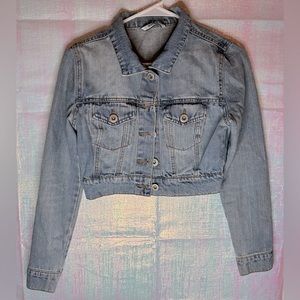 Highway Jeans Crop Denim Jacket Color Blue Size S